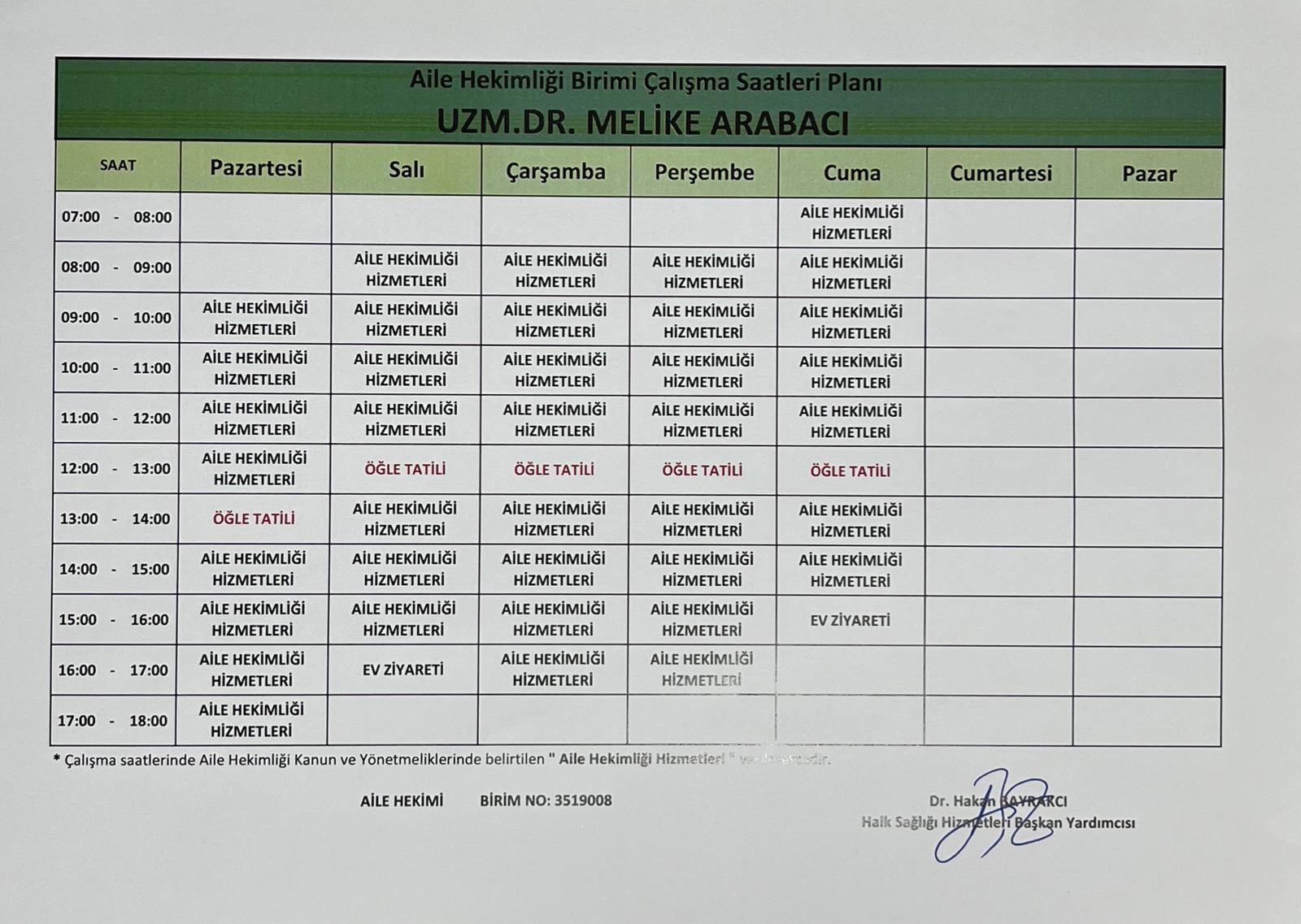 Hekimlerimiz Listesi